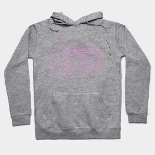 Boombox (Pastel Violet Lines) Analog / Music Hoodie